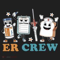 Retro Er Crew Emergency Room Funny Er Ed Nurse Tech Gift Beanie thumb 2