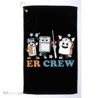 Retro Er Crew Emergency Room Funny Er Ed Nurse Tech Gift Golf Towel