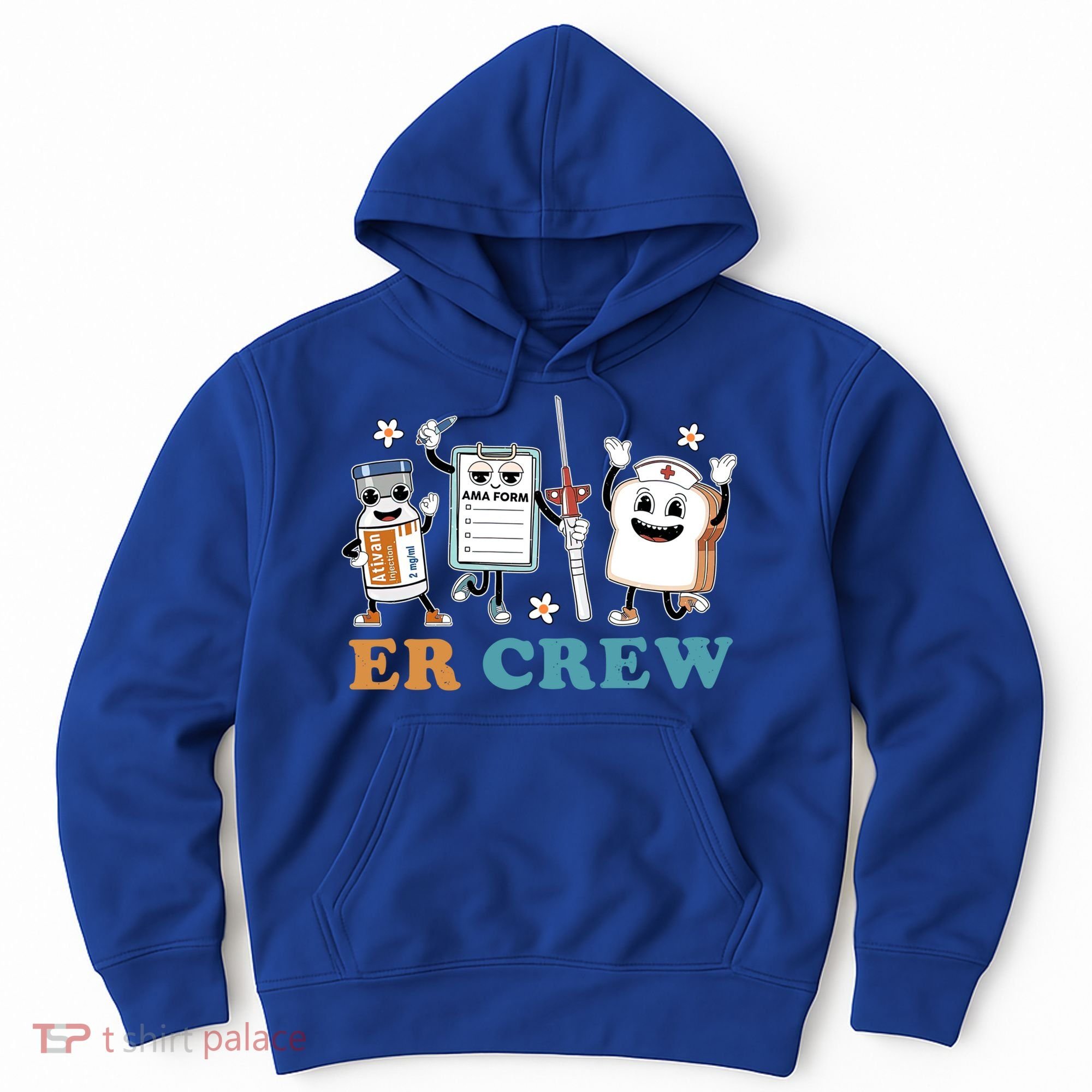 Retro Er Crew Emergency Room Funny Er Ed Nurse Tech Gift Hoodie