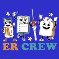 Retro Er Crew Emergency Room Funny Er Ed Nurse Tech Gift Apron thumb 3