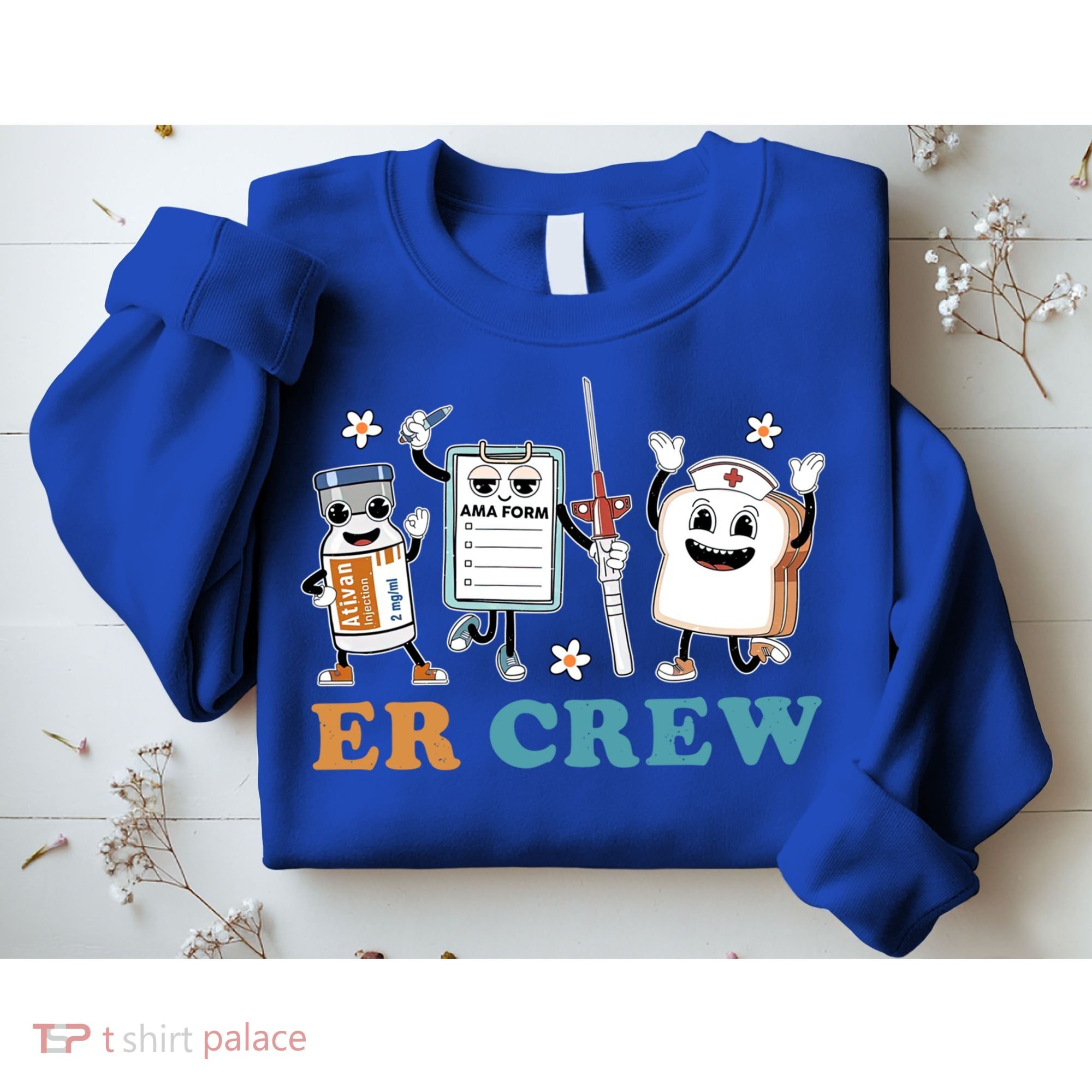 Retro Er Crew Emergency Room Funny Er Ed Nurse Tech Gift Sweatshirt