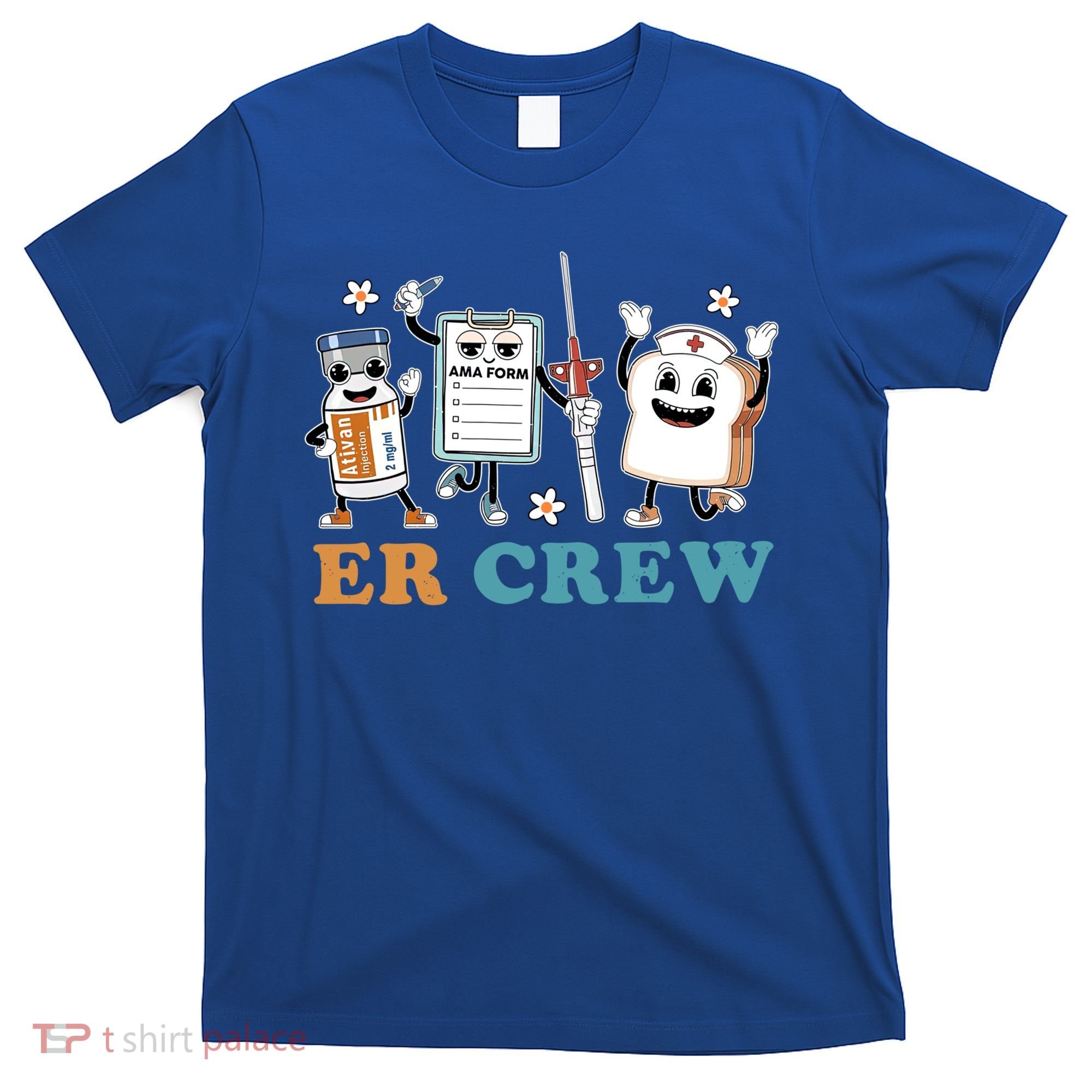 Retro Er Crew Emergency Room Funny Er Ed Nurse Tech Gift T-Shirt