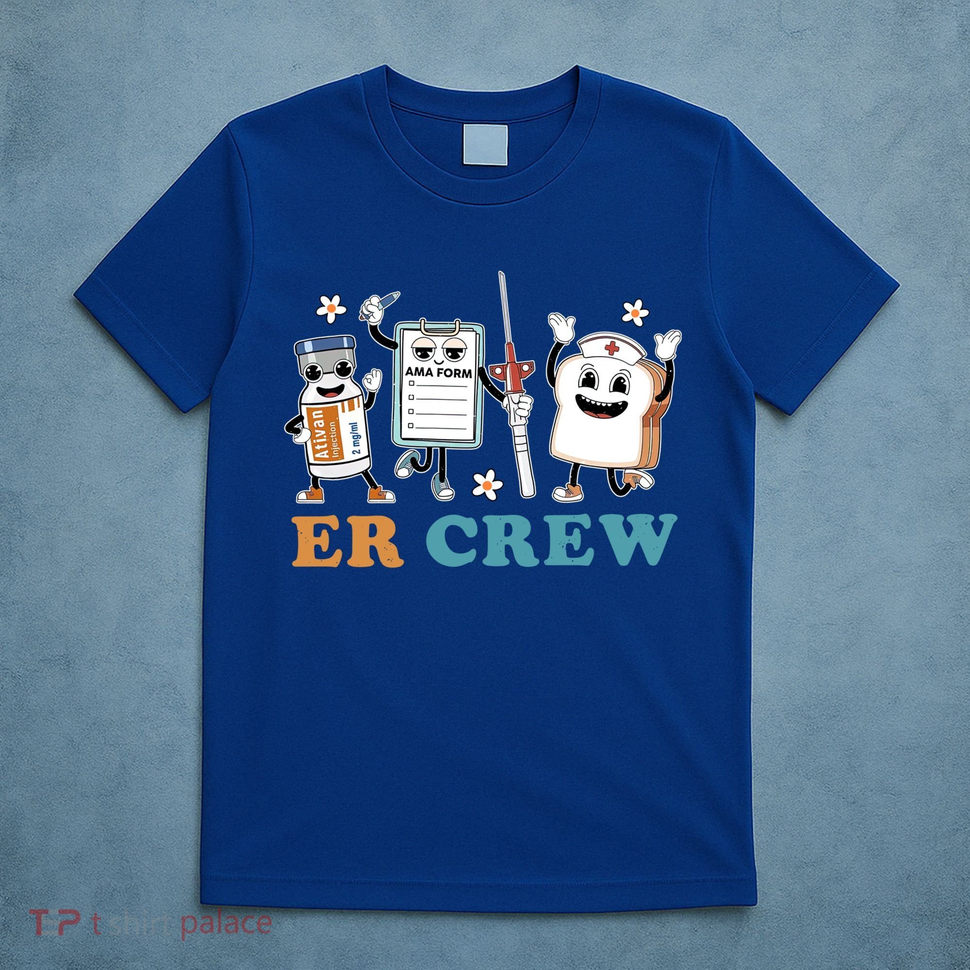 Retro Er Crew Emergency Room Funny Er Ed Nurse Tech Gift T-Shirt
