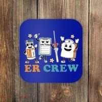 Retro Er Crew Emergency Room Funny Er Ed Nurse Tech Gift Coaster thumb 0