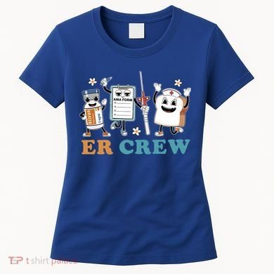 Retro Er Crew Emergency Room Funny Er Ed Nurse Tech Gift Women's T-Shirt
