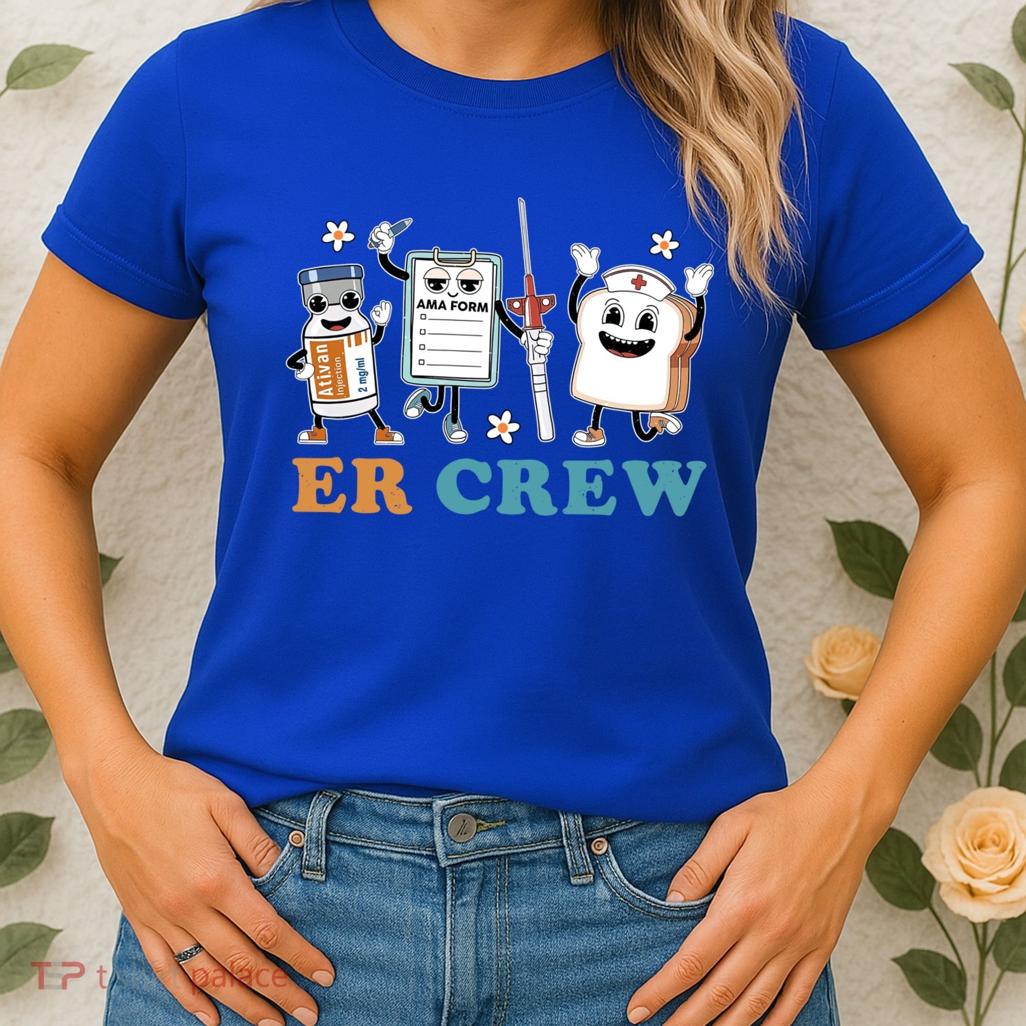 Retro Er Crew Emergency Room Funny Er Ed Nurse Tech Gift Women's T-Shirt