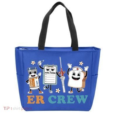 Retro Er Crew Emergency Room Funny Er Ed Nurse Tech Gift Tote Bag