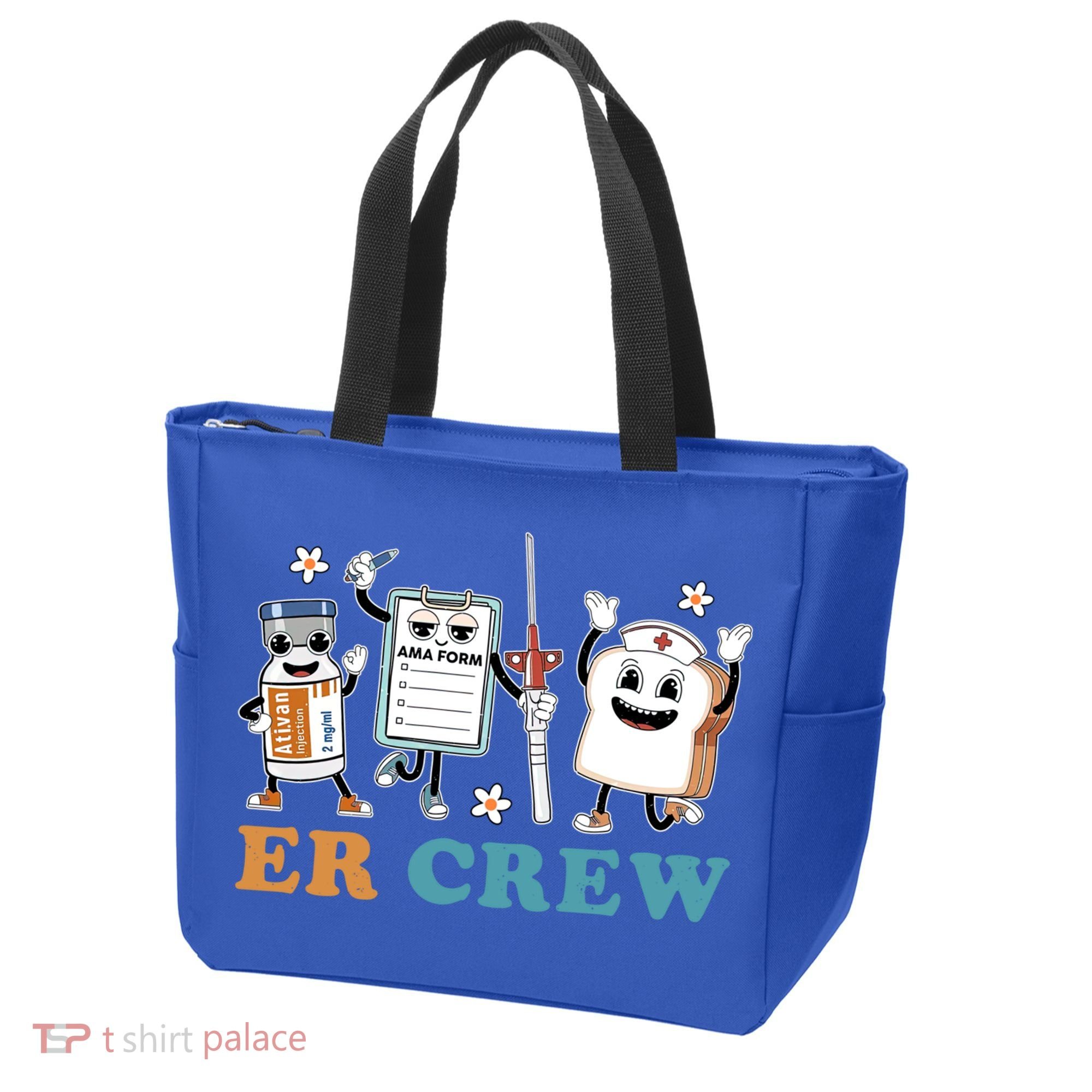 Retro Er Crew Emergency Room Funny Er Ed Nurse Tech Gift Tote Bag