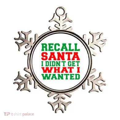 Recall Santa Ornament