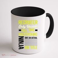 Recruiter Full Time Multitasking Job Title Coffee Mug thumb 1