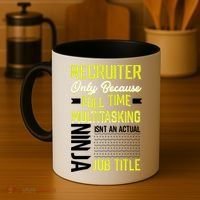 Recruiter Full Time Multitasking Job Title Coffee Mug thumb 4