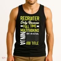 Recruiter Full Time Multitasking Job Title Tank Top thumb 3