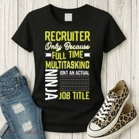 Recruiter Full Time Multitasking Job Title Women's T-Shirt thumb 3