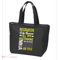 Recruiter Full Time Multitasking Job Title Tote Bag thumb 3