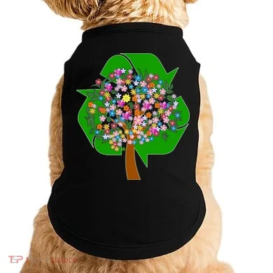 Recycle Reuse Reduce Flower Tree Doggie Tank