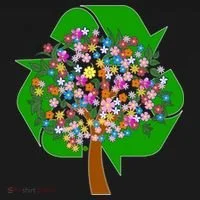 Recycle Reuse Reduce Flower Tree Doggie Tank thumb 4