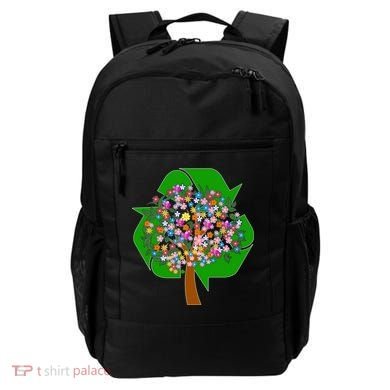 Recycle Reuse Reduce Flower Tree Backpack