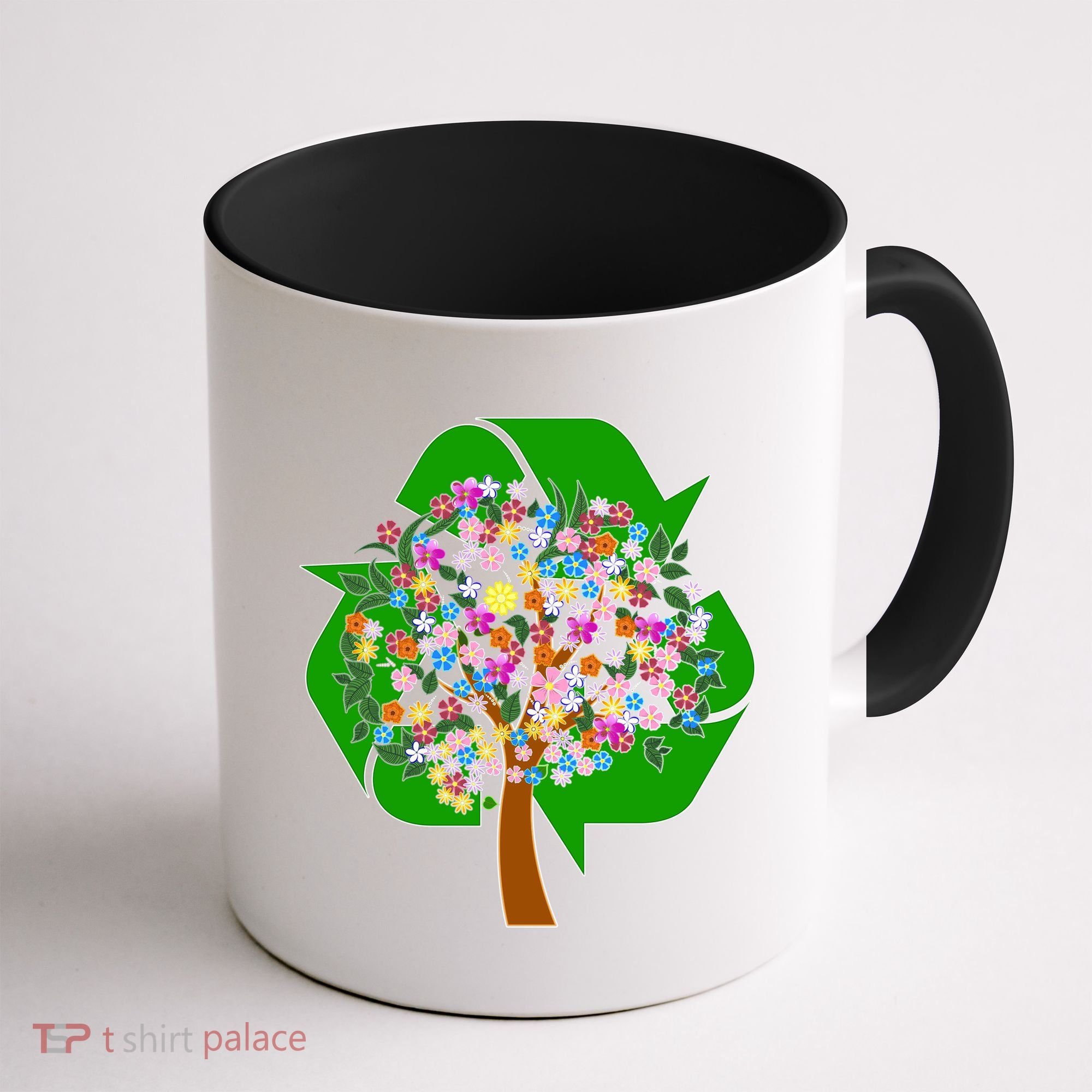 Recycle Reuse Reduce Flower Tree Coffee Mug