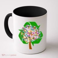 Recycle Reuse Reduce Flower Tree Coffee Mug thumb 0