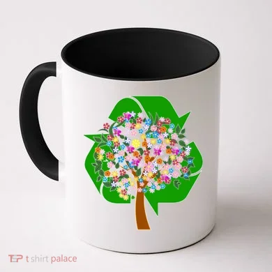 Recycle Reuse Reduce Flower Tree Coffee Mug