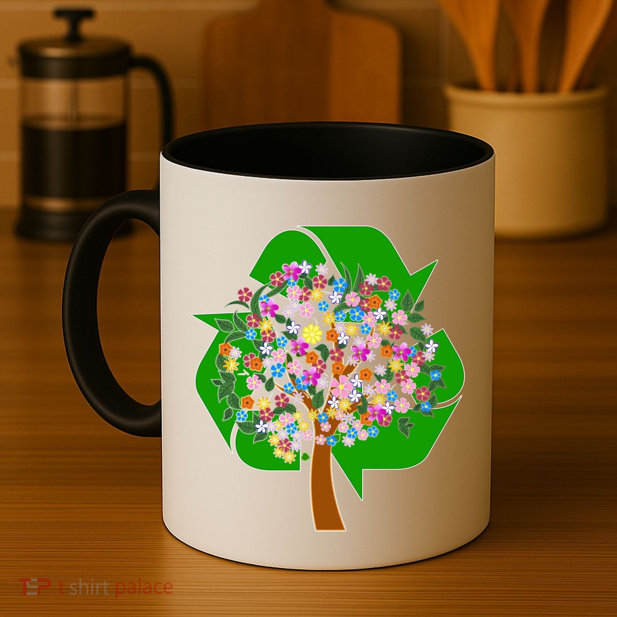 Recycle Reuse Reduce Flower Tree Coffee Mug