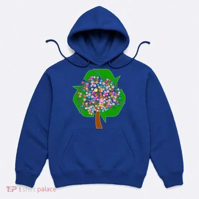 Recycle Reuse Reduce Flower Tree Hoodie