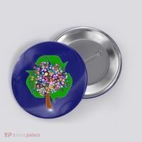 Recycle Reuse Reduce Flower Tree Button thumb 0