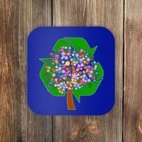 Recycle Reuse Reduce Flower Tree Coaster thumb 0