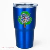 Recycle Reuse Reduce Flower Tree Tumbler thumb 0