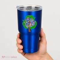 Recycle Reuse Reduce Flower Tree Tumbler thumb 2