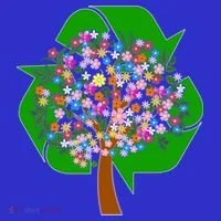 Recycle Reuse Reduce Flower Tree Tumbler thumb 3