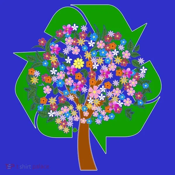 Recycle Reuse Reduce Flower Tree Tumbler