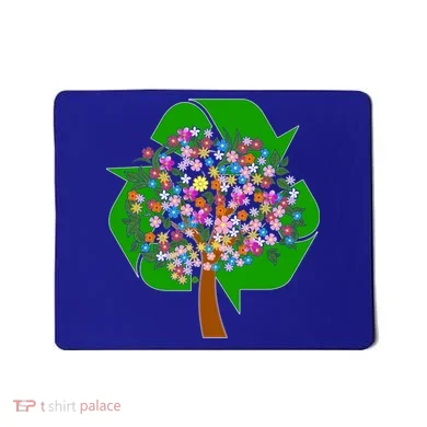 Recycle Reuse Reduce Flower Tree Mousepad