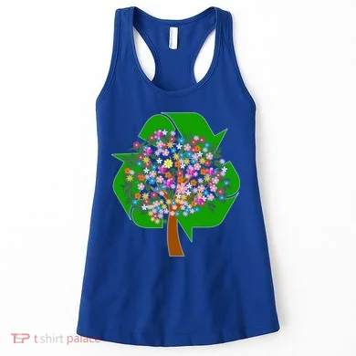 Recycle Reuse Reduce Flower Tree Women's Tank Top