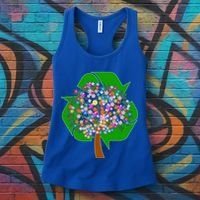 Recycle Reuse Reduce Flower Tree Women's Tank Top thumb 3