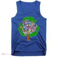 Recycle Reuse Reduce Flower Tree Tank Top thumb 0