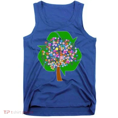Recycle Reuse Reduce Flower Tree Tank Top