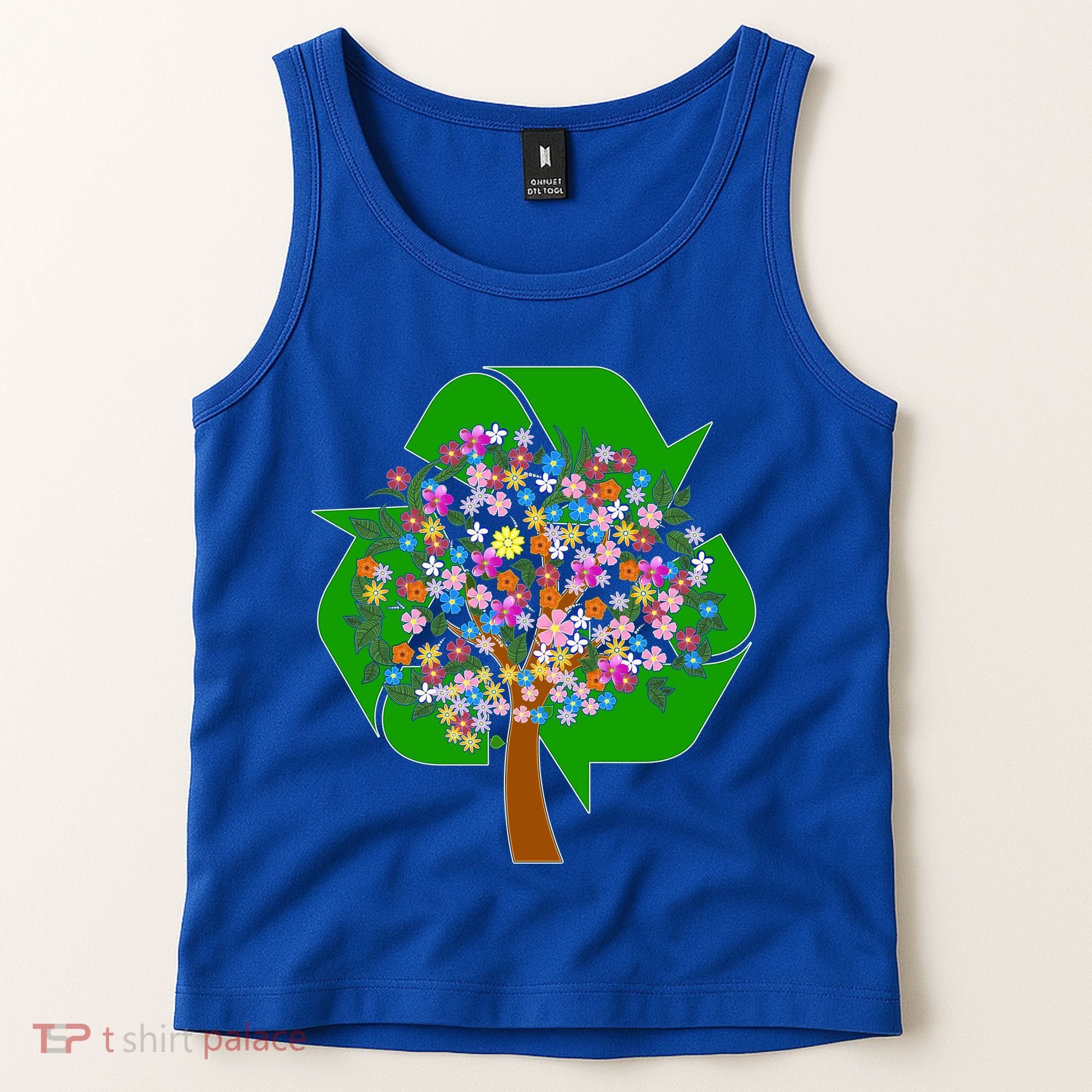 Recycle Reuse Reduce Flower Tree Tank Top