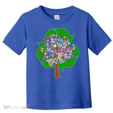 Recycle Reuse Reduce Flower Tree Toddler T-Shirt