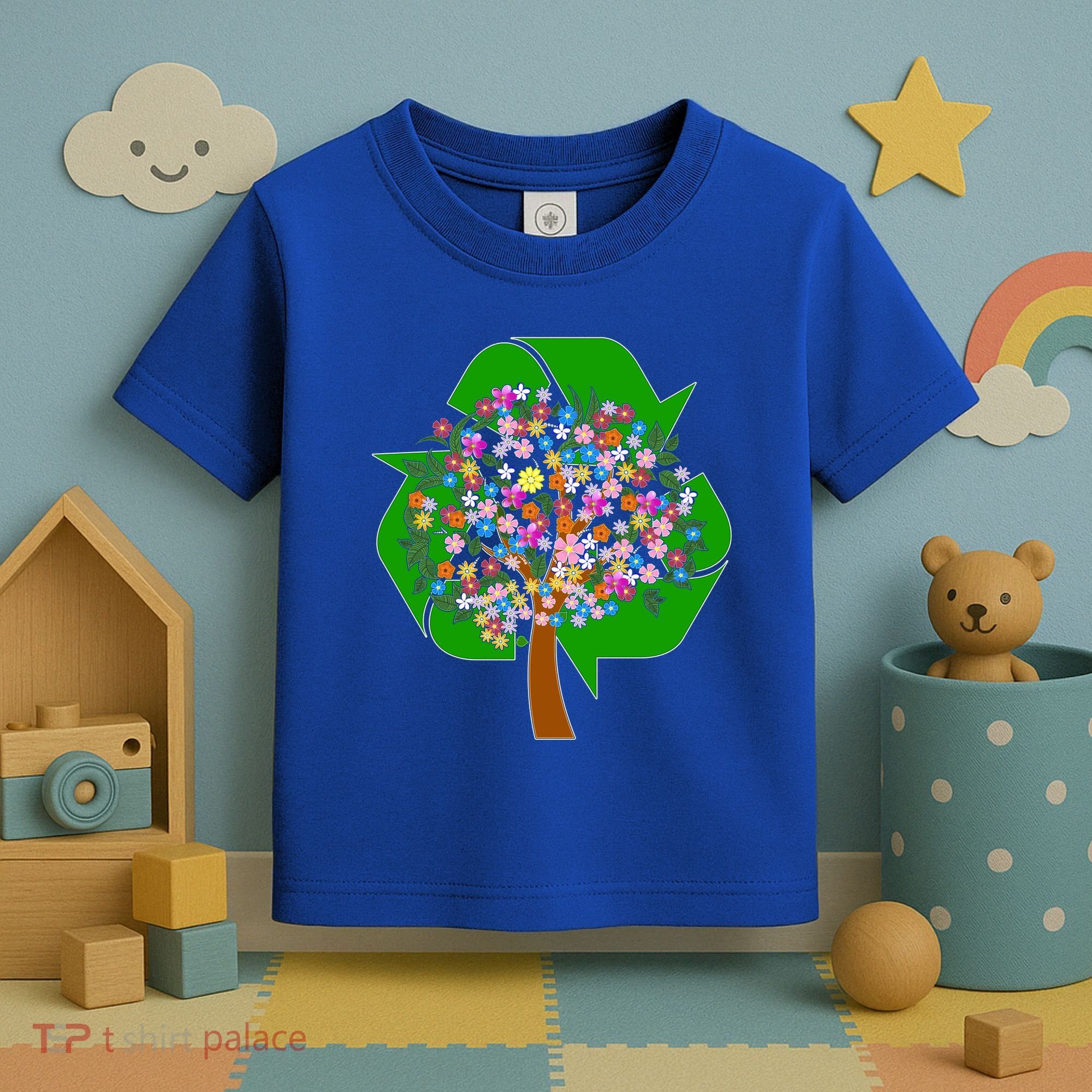 Recycle Reuse Reduce Flower Tree Toddler T-Shirt