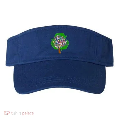 Recycle Reuse Reduce Flower Tree Visor