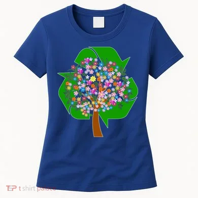 Recycle Reuse Reduce Flower Tree Women's T-Shirt