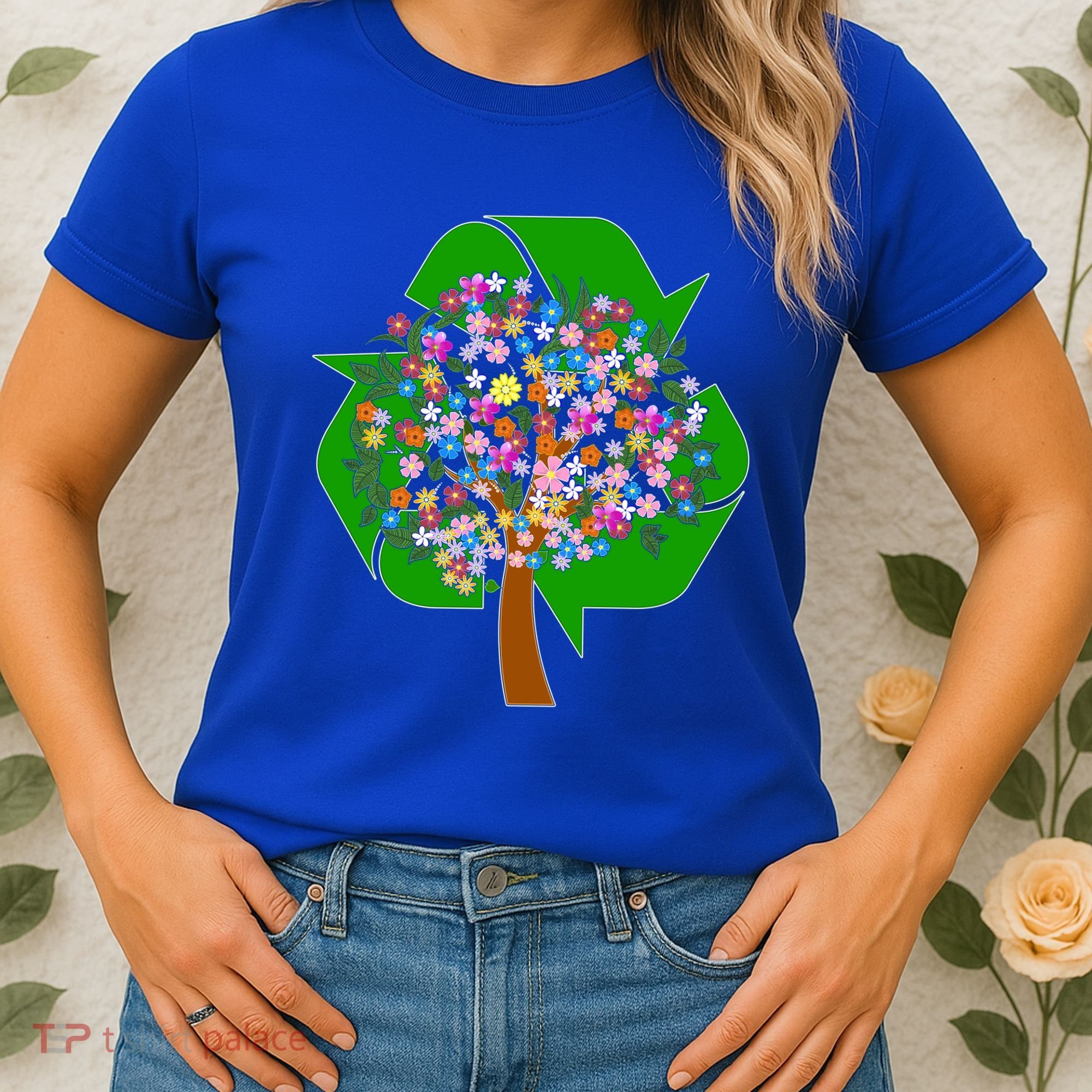 Recycle Reuse Reduce Flower Tree Women's T-Shirt