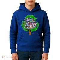 Recycle Reuse Reduce Flower Tree Kids Hoodie thumb 4