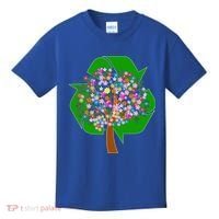 Recycle Reuse Reduce Flower Tree Kids T-Shirt thumb 0