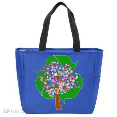 Recycle Reuse Reduce Flower Tree Tote Bag