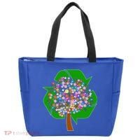 Recycle Reuse Reduce Flower Tree Tote Bag thumb 0