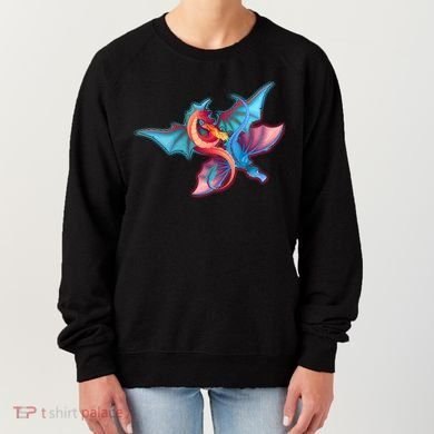 Red And Blue Flying Dragons Women's Sweatshirt