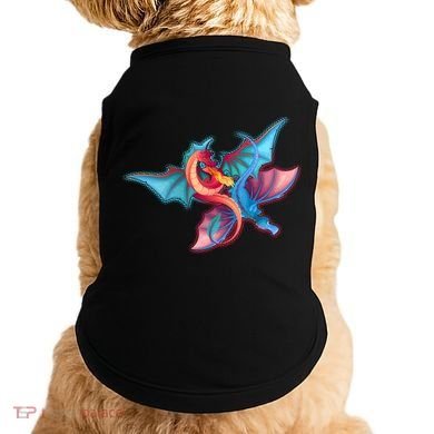 Red And Blue Flying Dragons Doggie Tank
