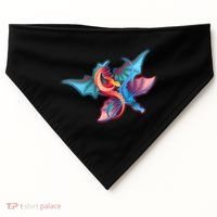 Red And Blue Flying Dragons USA-Made Doggie Bandana thumb 0